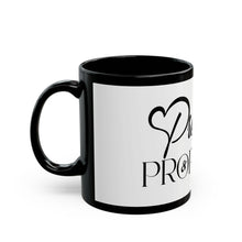 Load image into Gallery viewer, Pretty Prophetic Black Mug – Inspirational Coffee Cup for Dreamers & Creatives