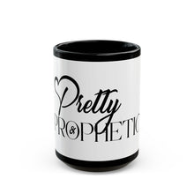 Load image into Gallery viewer, Pretty Prophetic Black Mug – Inspirational Coffee Cup for Dreamers &amp; Creatives
