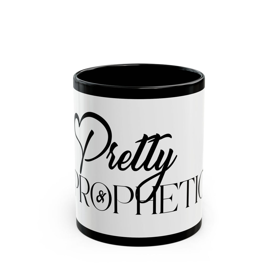 Pretty Prophetic Black Mug – Inspirational Coffee Cup for Dreamers & Creatives